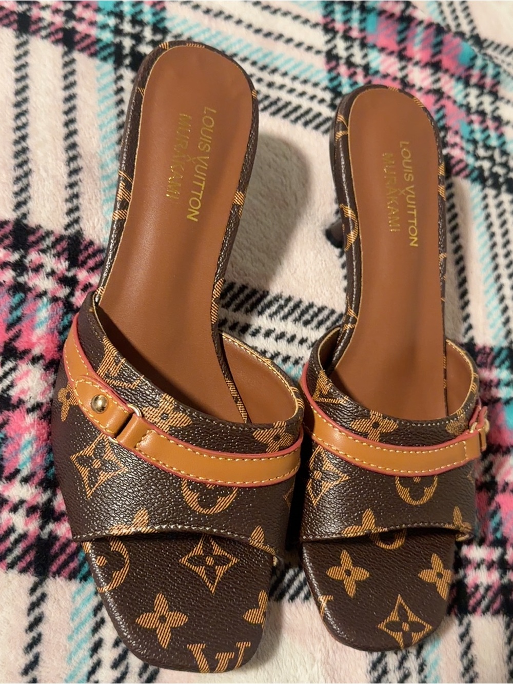 Louis Vuitton Brown Monogram Kitten heels
